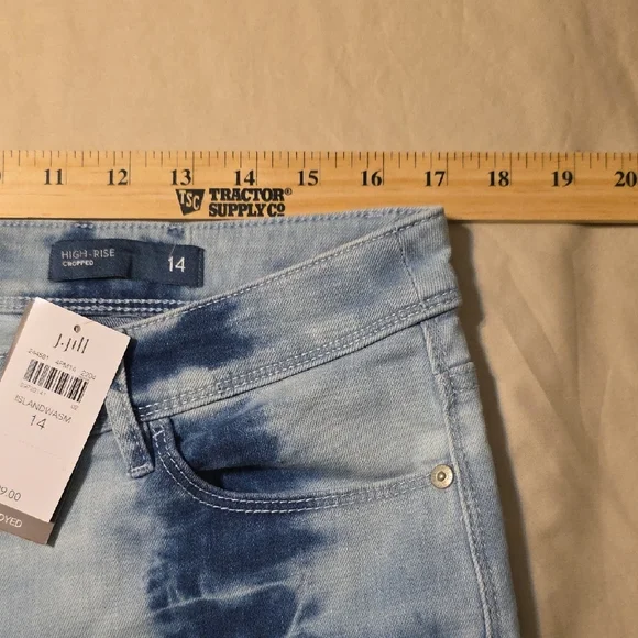 J. Jill Blue Tie-Dye Ankle Jeans - Picture 7 of 10